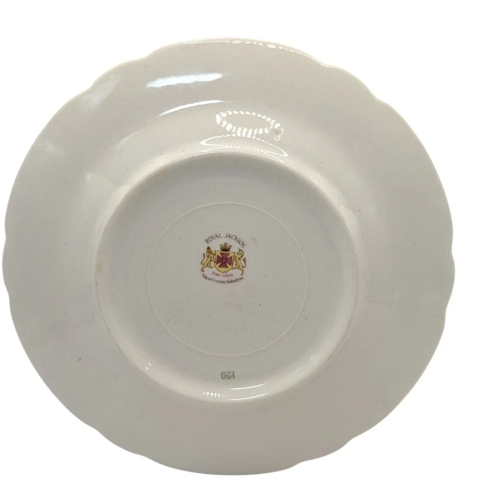 Vintage Royal Jackson Bread Plate Lady Mayfair Vogue Ceramic Scalloped Edge